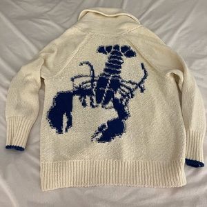 Anthropologie Maeve lobster cardigan sweater XS Perfect Condition!